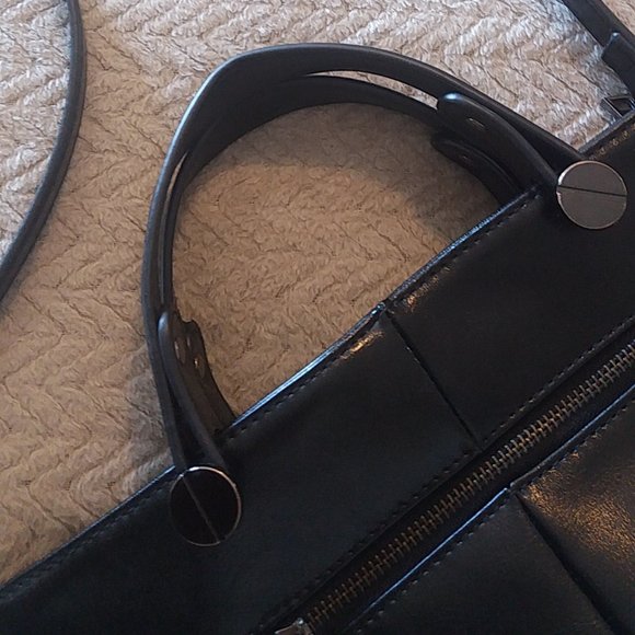 Women's Genuine Leather Purse 10"x 14" vertical pocket, handles & shoulder strap - Picture 3 of 13